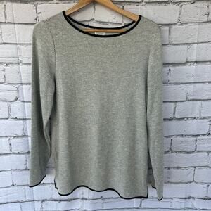 Flawed Weekends By Chico's Soft Cozy Lounge Shirt Ribbed Knit Trim Size 0 Small